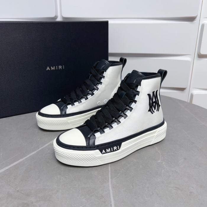 Amiri* Appliquéd Leather and Canvas Sneakers