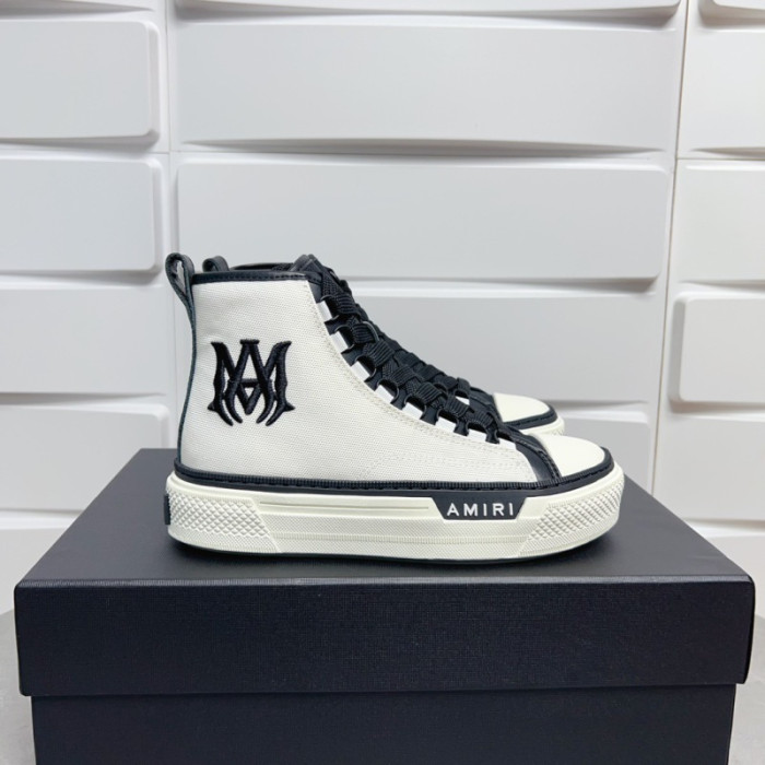 Amiri* Appliquéd Leather and Canvas Sneakers