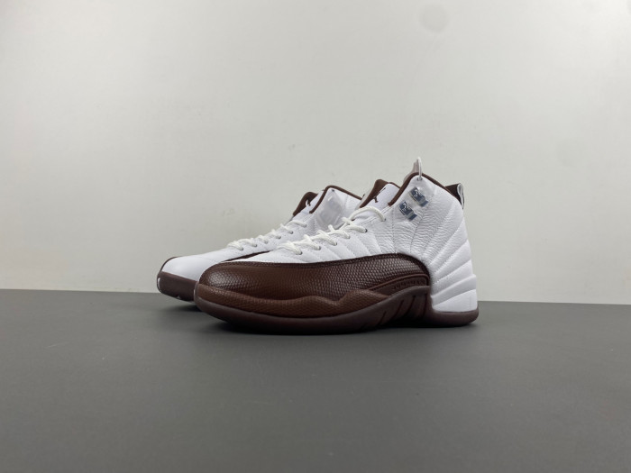 solefly x air jordan 12 "white/baroque brown" fz5026-100
