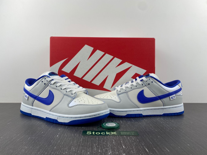 nike dunk low worldwide white royal blue fb1841-110