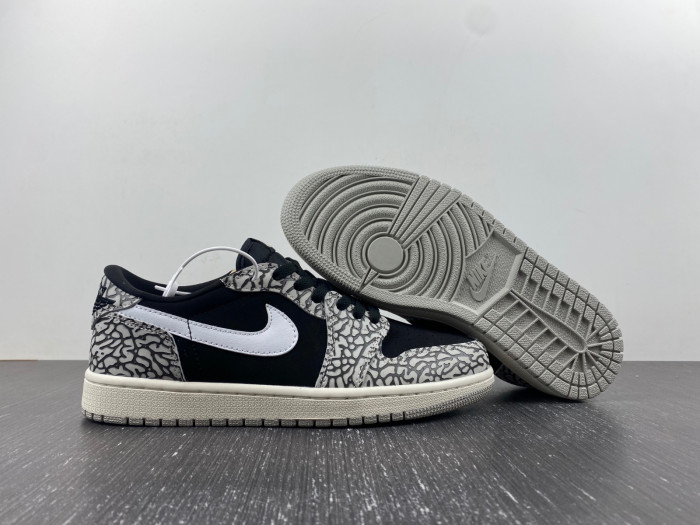 air jordan 1 low og "black cement" cz0790-001