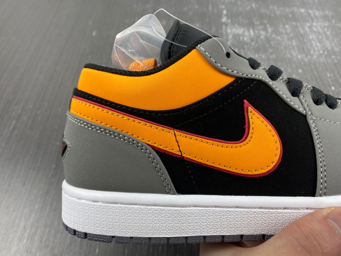 air jordan 1 low light graphite vivid orange fn7308-008