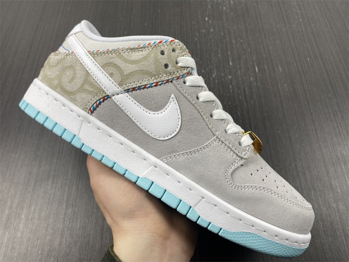 nike dunk low barbershop grey dh7614-500