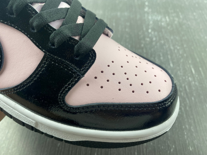 nike dunk low black patent pink dj9955-600