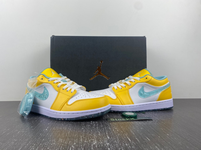 air jordan 1 low yellow white grind dx4375-800