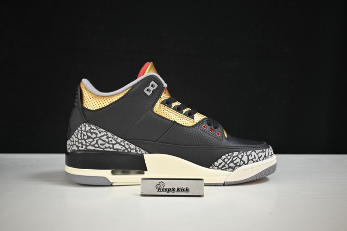 air jordan 3 "black cement gold" ck9246-067