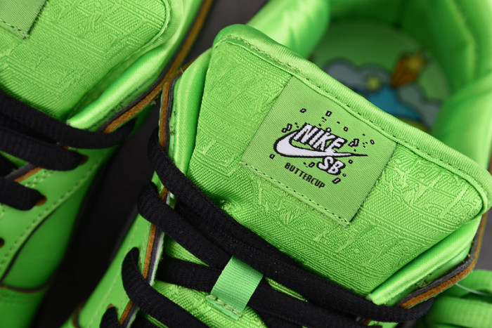 the powerpuff girls x nike sb dunk low “buttercup” fz8319-300
