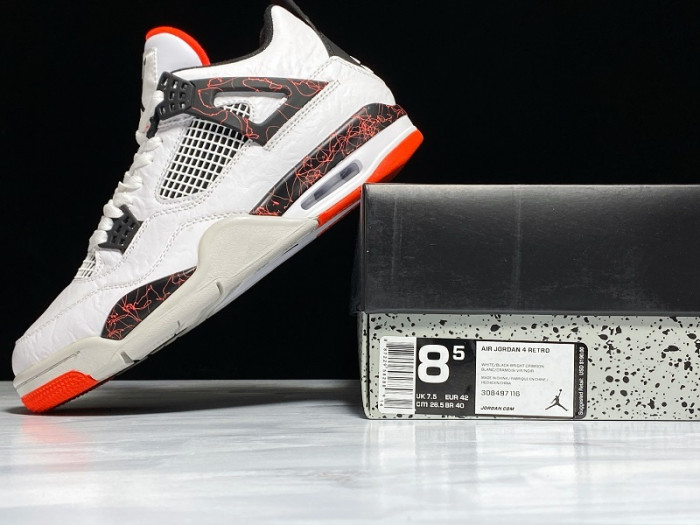 air jordan 4 pale citron bright crimson 308497-116