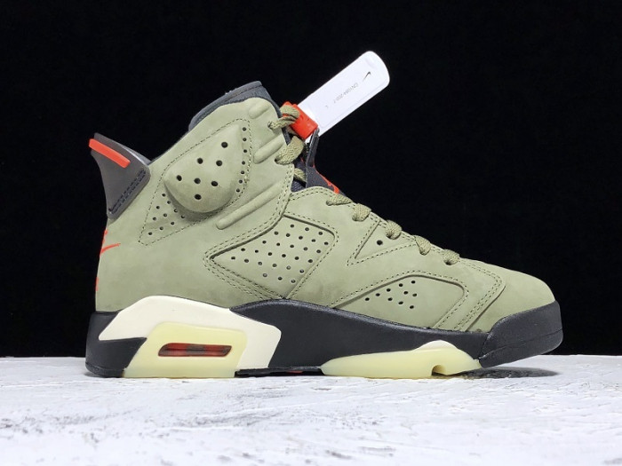 travis scott air jordan 6 medium olive cn1084-200