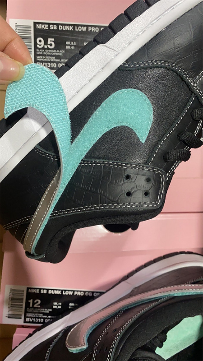 nike sb dunk low Di*m*nd s*pply co black Di*m*nd bv1310-001