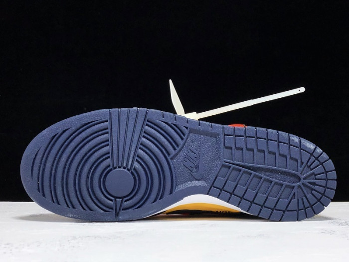 off white nike dunk low university gold midnight navy ct0856-700