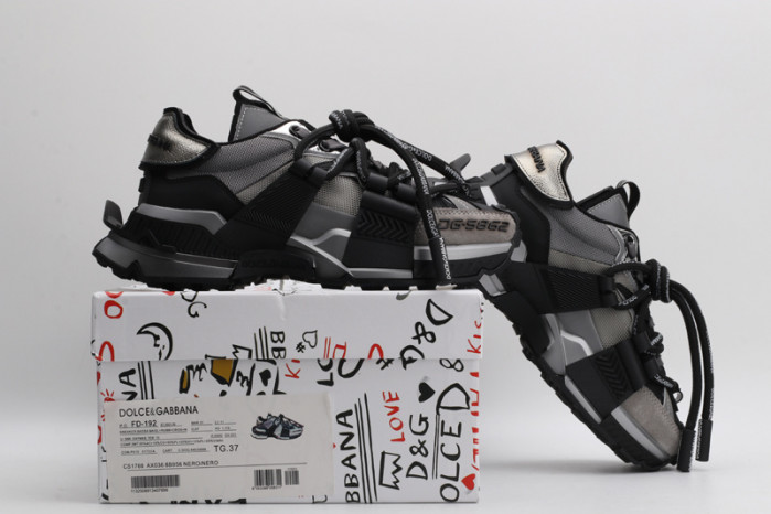 mixed-material space sneakers