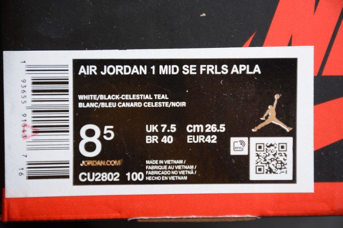 air jordan 1 mid "F**etasm - fearless" cu2802-100