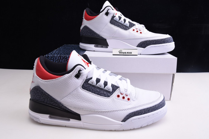 air jordan 3 retro "white fire red" cz6431-100