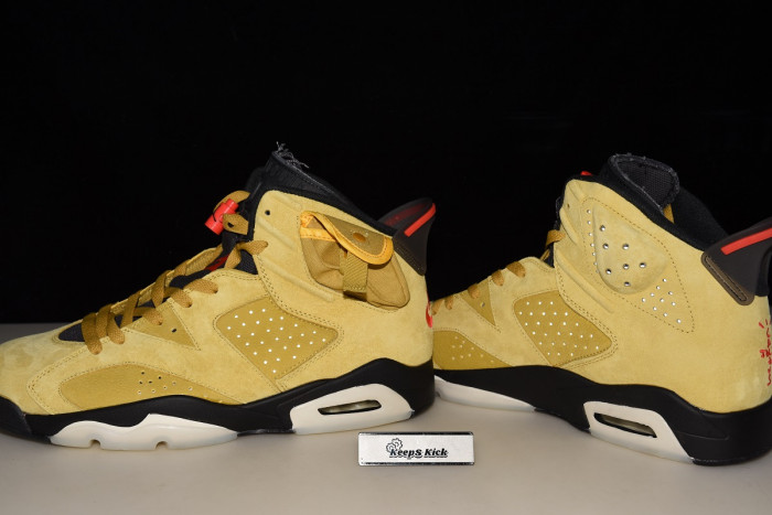 travis scott x air jordan 6 wheat yellow cn1084-300