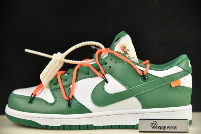 off white nike dunk low pine green ct0856-100