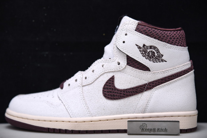 a ma maniere x nike air jordan 1 high og sail burgundy crush do7097-100
