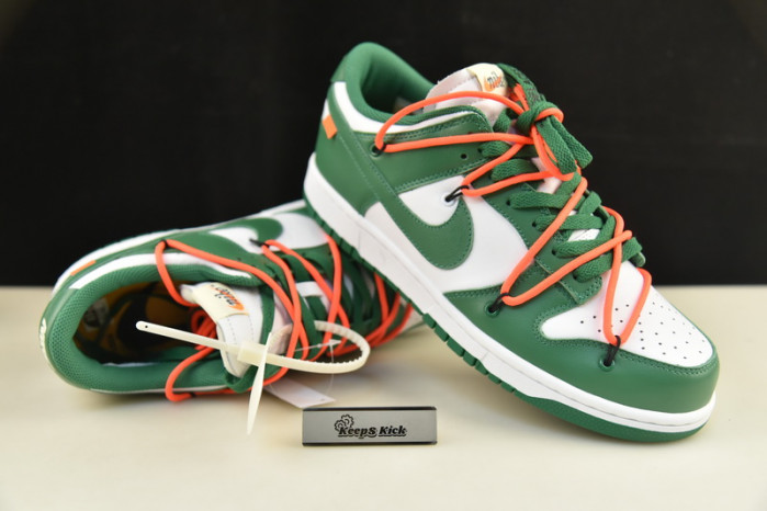 off white nike dunk low pine green ct0856-100